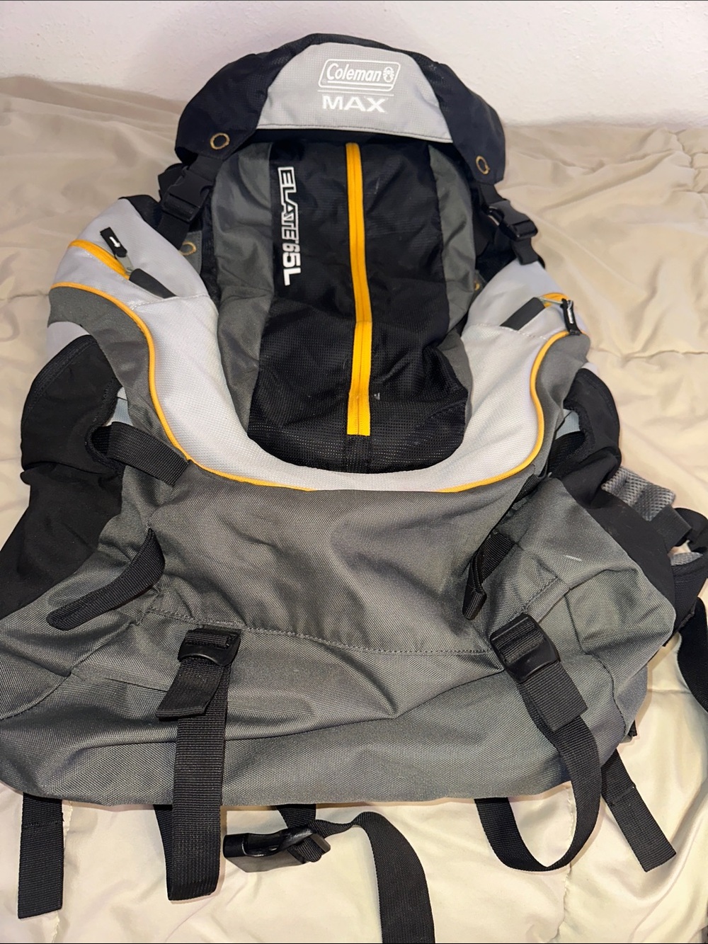 Coleman Black, Gray and Yellow Men’s Backpack